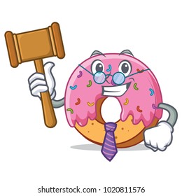Judge Donut mascot cartoon style