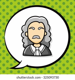 judge doodle, speech bubble