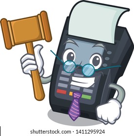 Judge EDC machine on the character cardboard