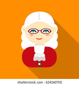 Judge flat icon. Illustration for web and mobile design.
