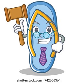 Judge flip flops character cartoon