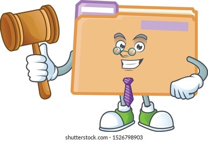 Judge folder data isolated on white background