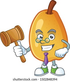 Judge fragrant pear cartoon character with mascot
