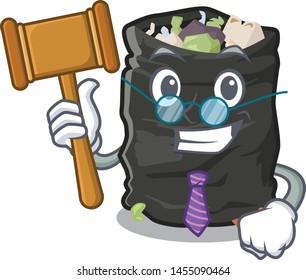 Judge garbage bag behind the character door
