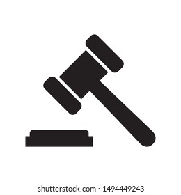 Judge gavel auction icon vector illustration 