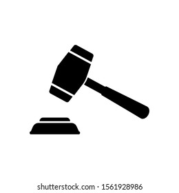 Judge Gavel Auction Icon Vector Illustration