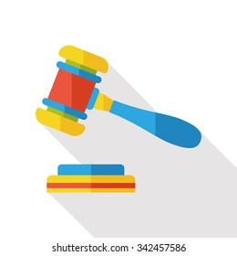 judge gavel flat icon