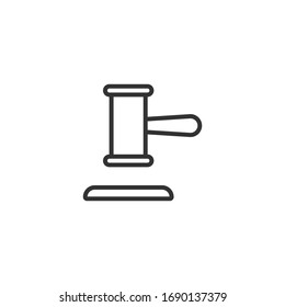 Judge gavel icon. Auction symbol modern, simple, vector, icon for website design, mobile app, ui. Vector Illustration