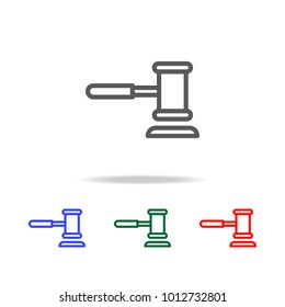 judge gavel icon. Element of finance multi colored icons for mobile concept and web apps. Thin line icon for website design and development, app development. Premium icon on white background