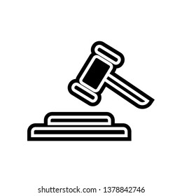 judge gavel icon. Element of Finance for mobile concept and web apps icon. Glyph, flat icon for website design and development, app development