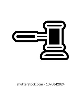 judge gavel icon. Element of Finance for mobile concept and web apps icon. Glyph, flat icon for website design and development, app development