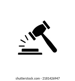judge gavel icon flat style trendy stylist simple