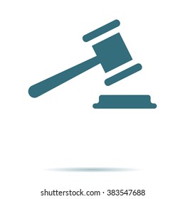 Judge Gavel icon isolated. Trendy legal symbol for website. Modern simple flat low sign. Business, internet concept. Trendy court vector legal symbol for web site. Logo illustration.