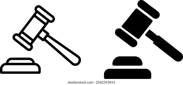 "Judge Gavel Icon - Legal and Justice Symbol"