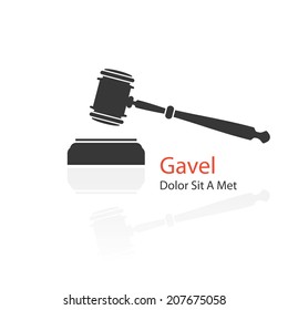 judge gavel icon on white background. vector illustration