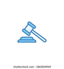 Judge Gavel Icon, gavel Symbol Vector