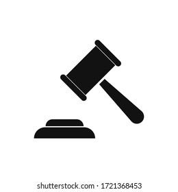 Judge gavel icon vector. Auction sign