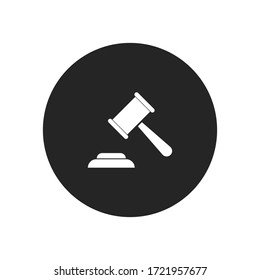 Judge gavel icon vector. Auction sign