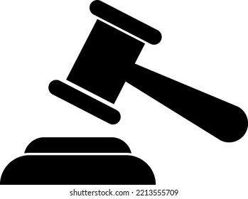 Judge Gavel Icon Vector. Auction Sign.eps
