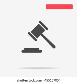 Judge gavel icon. Vector concept illustration for design.