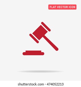 Judge gavel icon. Vector concept illustration for design.