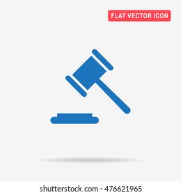 Judge gavel icon. Vector concept illustration for design.