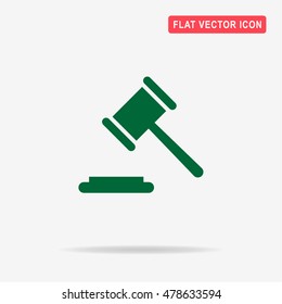Judge gavel icon. Vector concept illustration for design.