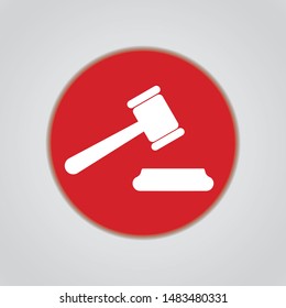 Judge Gavel Icon Vector Design Template. Flat illustration EPS10