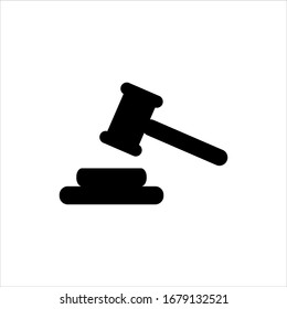 Judge gavel icon vector glyph style