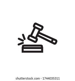 judge gavel icon vector illustration
