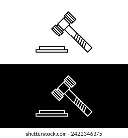 Judge gavel icon vector. law icon vector. auction hammer