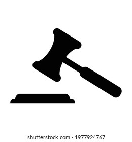 Judge Gavel Icon Vector On Trendy Design.