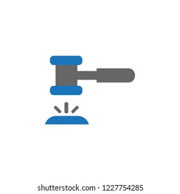Judge gavel Icon Vector. Simple flat symbol. Perfect Black pictogram illustration on white background.