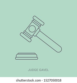 Judge gavel Icon Vector. Simple flat symbol.