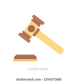 Judge gavel Icon Vector. Simple flat symbol.