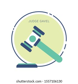 Judge gavel Icon Vector. Simple flat symbol.