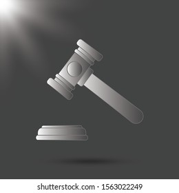 Judge gavel Icon Vector. Simple flat symbol.