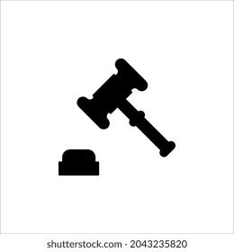 Judge gavel Icon Vector. Simple flat symbol. vector illustration on white background. eps 10