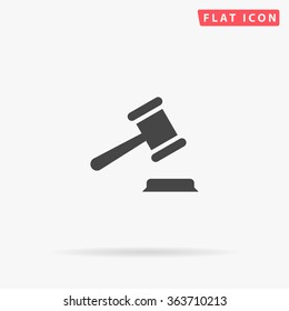 Judge gavel Icon Vector. Simple flat symbol. Perfect Black pictogram illustration on white background.