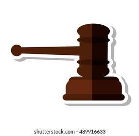 judge gavel isolated icon vector illustration design