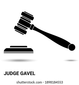 Judge gavel. Judge gavel is isolated on a light background. Vector illustration.