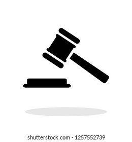 Judge Gavel / Judgement / Justice icon in trendy flat style. Vector Illustration EPS 10.