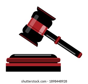 Judge gavel law icon vector image.