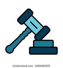 Judge gavel line icon. Gavel, judge, law, court, justice, legal, verdict, trial, judgment, courtroom, authority, legal system, decision, ruling, judiciary, order, official, judicial, law enforcement