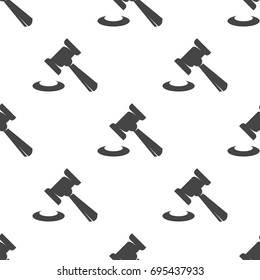 Judge gavel seamless pattern. Vector illustration for backgrounds