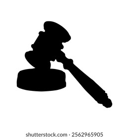 judge gavel silhouette icon vector design.
