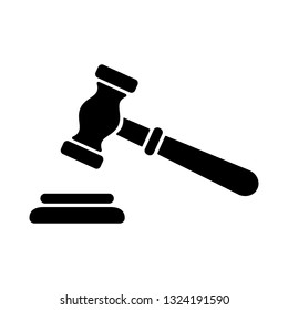 judge gavel simple icon. Vector illustration