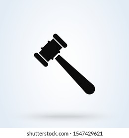 Judge gavel Simple vector modern icon design illustration