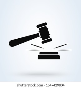 Judge gavel Simple vector modern icon design illustration