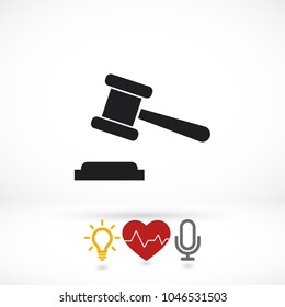 Judge gavel Vector icon